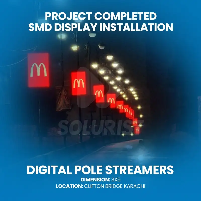 Digital Pole Streamers P5 Clifton
